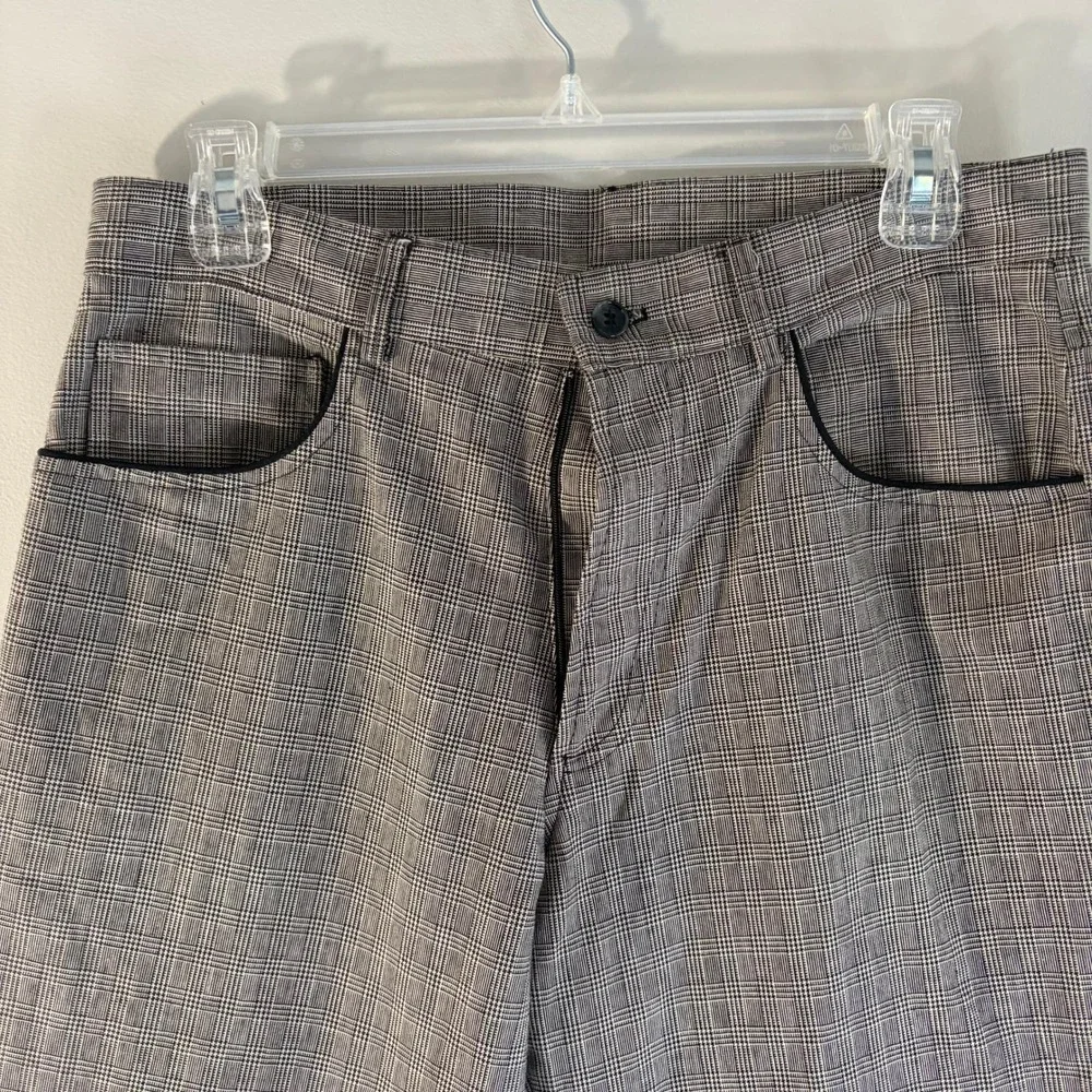 IQ Wear USA Mens‎ Glen Plaid Trousers Grey Black V2K Compatible Size 30